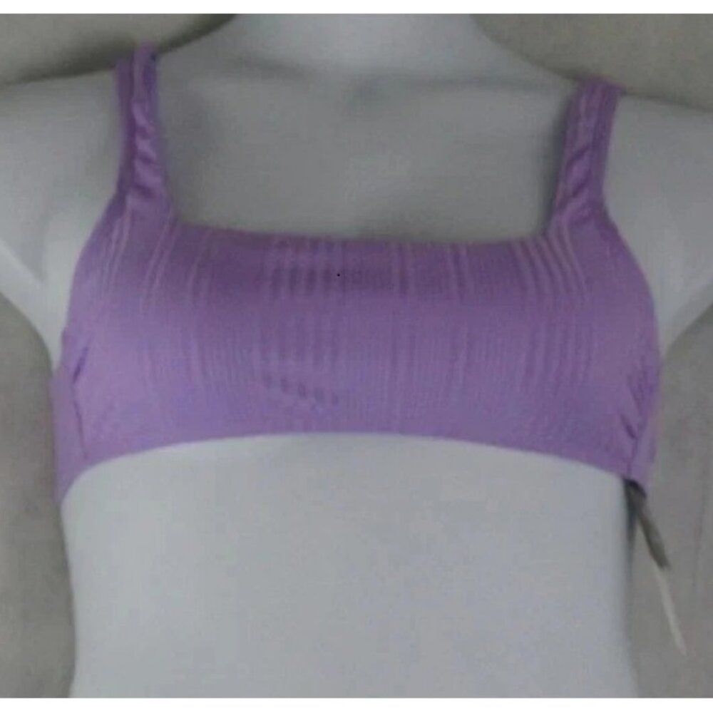 NWT Salt + Cove Juniors Square Neck Bralette Bikini Top Swimsuit, Purple